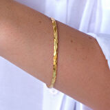 İmitasyon Altın Kaplama 3 mm Baklava Model Bilezik BLZ-3124