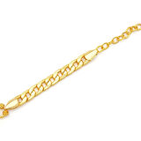 İmitasyon Altın Kaplama Çizgili Figaro Desenli Külçe Bileklik BLK-1151