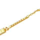 İmitasyon Altın Kaplama Arpa Zincir Desenli Külçe Bileklik BLK-1153