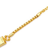 İmitasyon Altın Kaplama Çizgili Figaro Desenli Külçe Bileklik BLK-1156