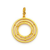 Altın Kaplama İmitasyon Ajda Model Yarım Çerçeve  İçi Boş Kolye Ucu TGR-730