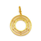 Altın Kaplama İmitasyon Ajda Model Yarım Çerçeve  İçi Boş Kolye Ucu TGR-730