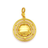 Altın Kaplama İmitasyon Ajda Desenli Tuğralı Küçük Boy Kolye Ucu TGR-734