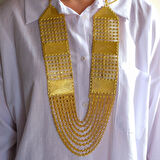 Altın Kaplama İmitasyon 8 Sıralı Urfa Akıtma Kolye KLY-657