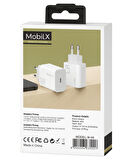 MobiLX M-08 25W Type-C Hızlı Şarj Adaptörü | Samsung, iPhone, Xiaomi, Oppo, Huawei, Reeder Uyumlu
