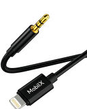 MobiLX M-X02 Lightning to 3.5mm AUX Ses Kablosu – iPhone Uyumlu, Stereo Ses Destekli, Altın Uçlu