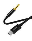 MobiLX Type-C to 3.5mm AUX Ses Kablosu – 1m, Stereo Destekli, Dayanıklı Örgülü Kablo