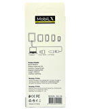 MobiLX MU-09 3.4A Örgülü Işıklı USB to Lightning Hızlı Şarj ve Data Kablosu (1m)