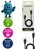 MobiLX MU-08 27W PD Silikon Type-C to Lightning Hızlı Şarj ve Data Kablosu (1m)