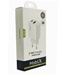 MobiLX 38W Hızlı Şarj Başlığı – PD20W + QC18W Çift Çıkışlı