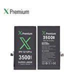 Xpremium iPhone 12 / 12 Pro Batarya Pil Süper Yüksek Kapasiteli Güçlendirilmiş 3500 mAh