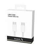 MobiLX Honor Magic7 Pro Uyumlu 60W Type-C to Type-C Örgülü Şarj ve Data Kablosu (1m)