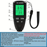 Valkyrie HW-300MINI Dijital Boya Kalınlığı Ölçüm Cihazı 0-2000µm Hassas Ölçer
