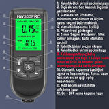 Valkyrie HW-300 Pro Kaplama Kalınlığı Ölçer – 0-2000 µm Ölçüm Aralığı, FE/NFE Algılama, Arka Aydınlatmalı LCD