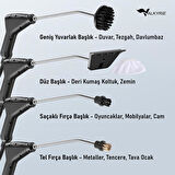 Valkyrie El Tipi Buharlı Temizleyici 2500W Basınçlı Yüksek Isı, Çoklu Başlık Aparatlı Derinlemesine Hijyenik Temizlik