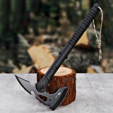 Valkyrie Çok Amaçlı Kamp Baltası – Outdoor Survival Balta – Çok Fonksiyonlu Çelik Başlık – Odun Kesme, Avcılık, Kamp, Trekking