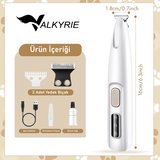 Valkyrie Kedi Köpek Pati Tüy Kesme Makinesi Şarjlı Sessiz LED Işıklı Hassas Bölge Traş Cihazı Seramik Bıçaklı