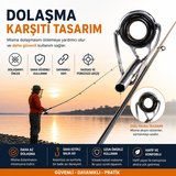 Valkyrie 80 Adet Olta Kamış Uç Yüzüğü Seti – 10 Farklı Boy Seramik Halkalı Dolanma Önleyici Kılavuz Yüzük Seti