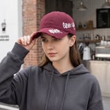 Valkyrie Unisex Bordo Never Give Up Nakışlı Baseball Şapka Ayarlanabilir Vintage Streetwear Spor Kep