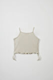 Ekru Fitilli Askılı Bluz - Mini Şort