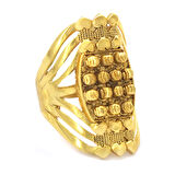 Çelik Yüzük Kadın Altın Kaplama Dorikalı Kaburga YZK-478