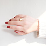 Çelik Yüzük Altın Kaplama Düz Desensiz YZK-437