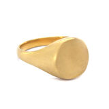 Çelik Yüzük Altın Kaplama Düz Desensiz YZK-437