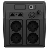 TESCOM LEO 2000VA 5/10 dk (2x12V 9AH Akü) Line Interactive UPS