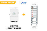 DEYE 25 kWh Hibrit Paketi (High Voltage)