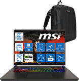 Msı Vector 17 Hx Aı Intel Core Ultra 9-275HX 96GB Ddr5 4tb SSD 12GB/RTX5070TI/140W 17” Qhd+ (2560X1600) 240Hz Windows 11 Home Taşınabilir Bilgisayar A2XWHGH32 + Zettaçanta