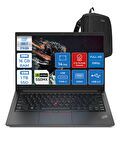 Thinkpad E14 G4 Intel Core I7-1255U 16GB 512GB + 512GB SSD 2GB/MX550 14" IPS Fhd Windows 11 Home Taşınabilir Bilgisayar 21E3S0S60H02 + Zettaçanta
