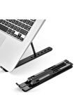 Portatif 7 Kademeli Ayarlı Katlanabilir Laptop Tablet Standı Siyah Notebook Standı
