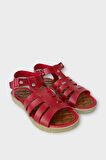 Kadın Cırtlı Önü ve Arkası Açık Yazlık Sandalet KIRMIZI