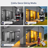 3 Lens Geniş Açı İzleme HD Güvenlik Kamerası  PTZ Aİ Otomatik İzleme CCTV Video Gözetim ICSEE