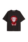 UNİSEX Bay Bape Desenli Siyah Yazlık T-shirt