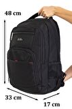 Case Club Laptop Sırt Çantası 15,6'' USB Aparatlı Darbe Emici Koruma Su Geçirmez Kumaş