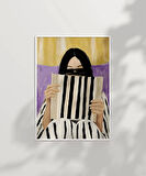 Çerçevesiz Poster Çizgili Düşünceler Serisi