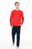 U.s Polo Assn. 18957 Erkek Uzun Kollu Bisiklet Yaka Pijama Takımı S26957