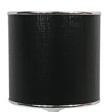 Şenay Aydınlatma Modern Metal Ayak Konik PVC Abajur-Siyah