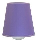 Şenay Aydınlatma Modern Metal Ayak Konik Kumaş Küçük Abajur-Violet