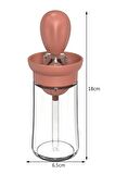 Yağdanlık Sosluk Sirkelik Kendinden Fırçalı Ve Kapaklı Cam 180 Ml Yağlık Sosluk Sirkelik Şişesi