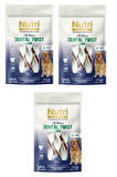 Nutri Canin Dental Twist Kuzu Etli S-M Irk İçin Köpek Ödülü 80 Gr. X 3 Adet