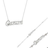Himarry 925 Ayar Gümüş Canım Yazılı Kalp Set