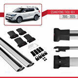 Ssangyong Tivoli XLV 2015-2023 Arası ile Uyumlu FLY Model Ara Atkı Tavan Barı Gri 2 Adet