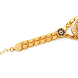 Altın Kaplama İmitasyon Nazar Boncuklu Çeyrek Altınlı Bileklik BLK-1223