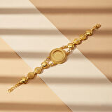 Altın Kaplama İmitasyon Desenli Yarım Altınlı Bileklik BLK-1191