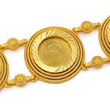 Altın Kaplama İmitasyon Desenli Üç Çeyrek Altınlı Bileklik BLK-1193