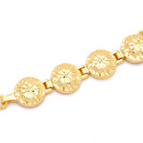 Altın Kaplama İmitasyon Çiçek Desenli Çeyrekli Çerçeve Bileklik BLK-1195