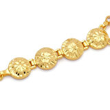 Altın Kaplama İmitasyon Çiçek Desenli Çeyrek Çerçeveli Çerçeve Bileklik BLK-1200