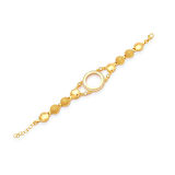 Altın Kaplama İmitasyon Zirkon Taşlı Çeyrek Çerçeveli Bileklik BLK-1202